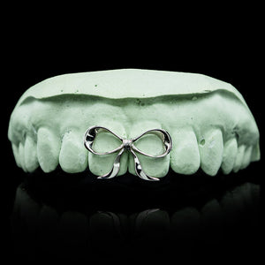 Bow Outline Double Cap Grillz