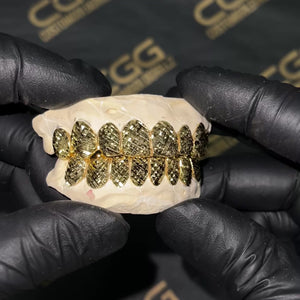 Solid Gold Diamond Cut Grillz