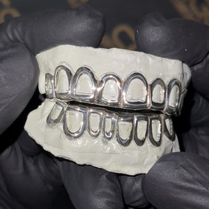 Solid .925 Sterling Silver Open Face Grillz