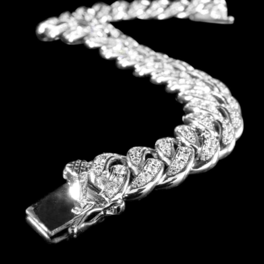 14k White Gold Bullet Link Bracelet 5 mm – Avianne Jewelers