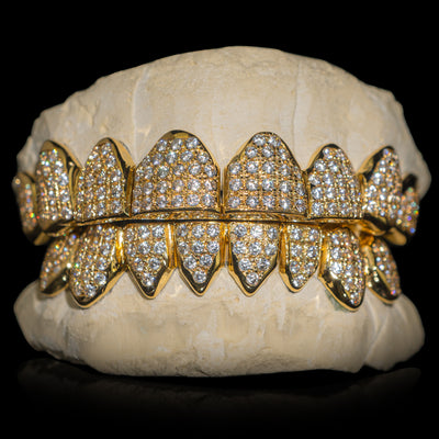 Buy Iced Out Diamond Grillz - Custom Gold Grillz