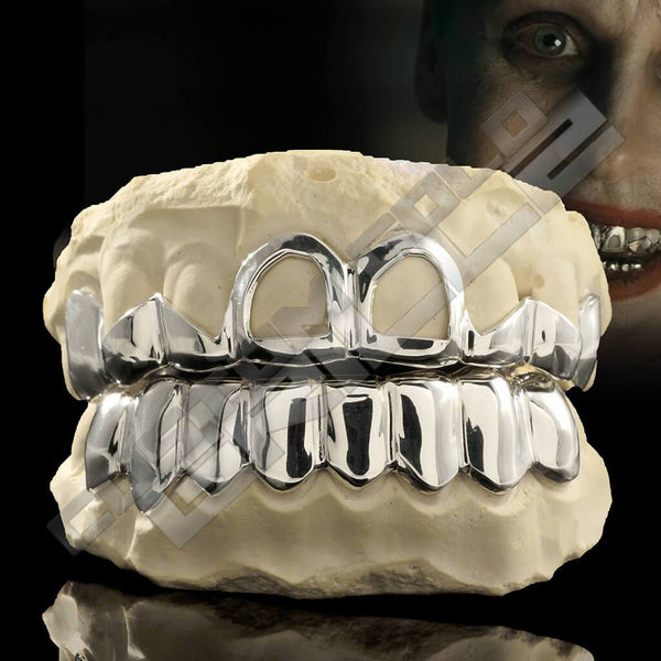 Silver Grillz  How to make fake metallic Joker teeth denture with  thermoplastic 