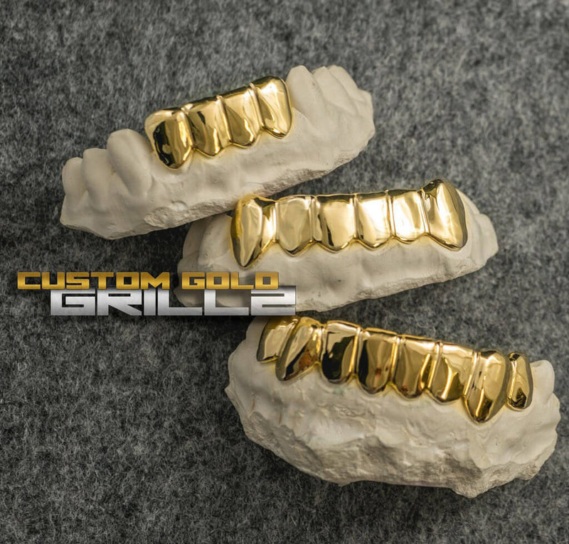 Buy Gold Grillz: Custom & Premade Gold Teeth Online - Custom Gold Grillz