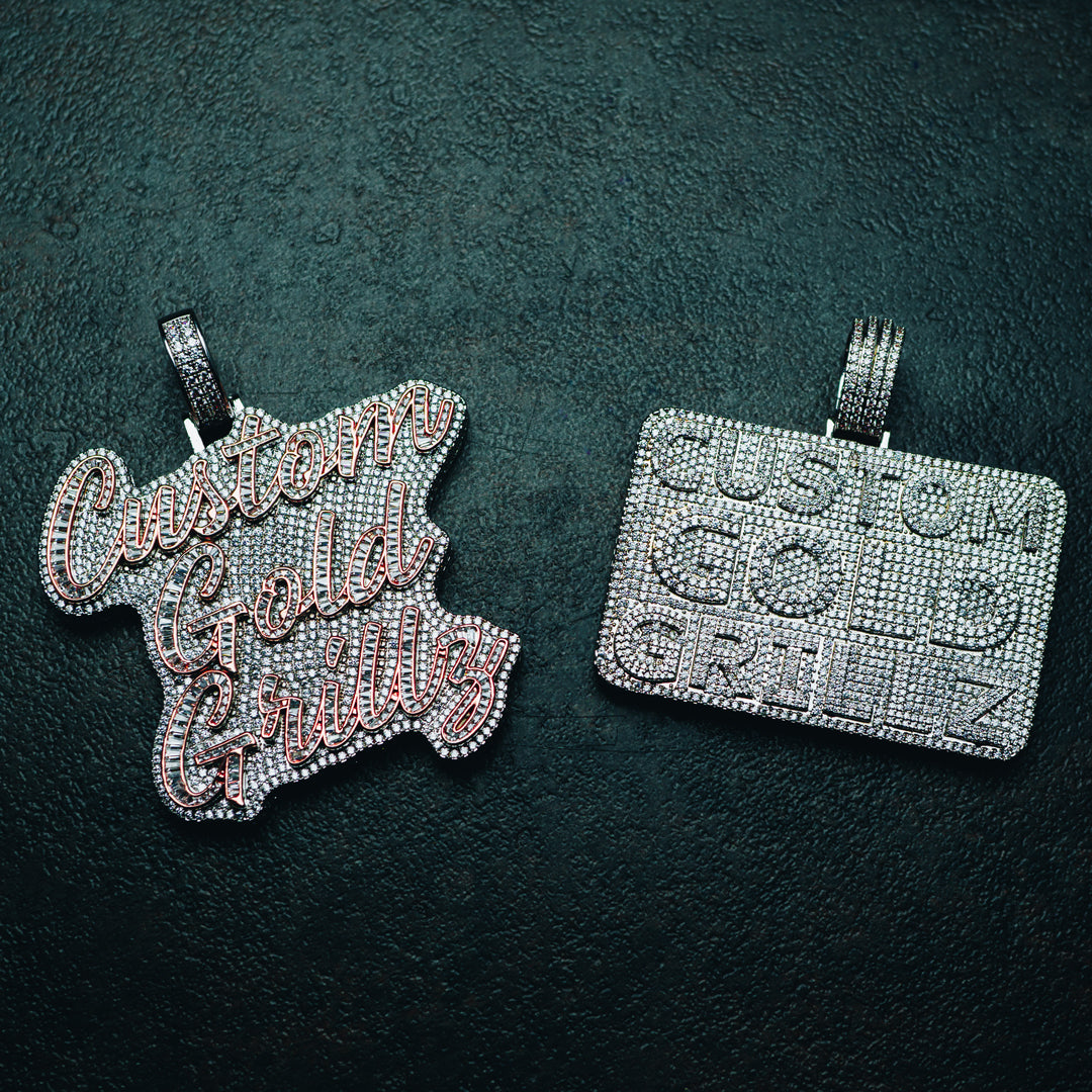 Custom Iced Out TRELL Name Pendant in 925 Sterling Silver VVS 